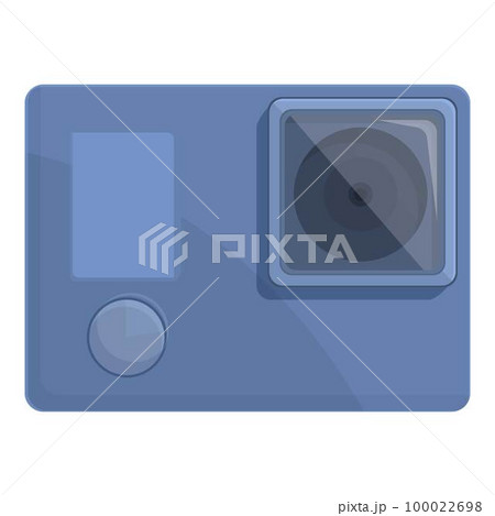 Blue dashcam icon cartoon vector. Go pro camera. Car drive 100022698