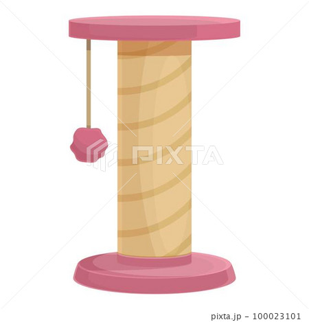 Cat post furniture icon cartoon vector. Pet tower. Tree scratch 100023101