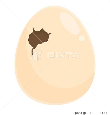 Chicken hatching egg icon cartoon vector. Easter baby. Funny shell Chicken hatching egg icon cartoon vector. Easter baby. Funny shell 100023133