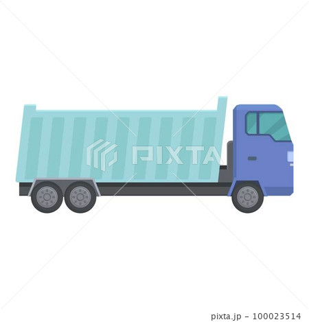 Wheel truck icon cartoon vector. Tipper dumper. Unload machine Wheel truck icon cartoon vector. Tipper dumper. Unload machine 100023514