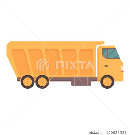 Car truck icon cartoon vector. Tipper dumper. Machine vehicle Car truck icon cartoon vector. Tipper dumper. Machine vehicle 100023521