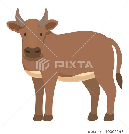 Female cow icon cartoon vector. Farm breed. Animal calf 100023984