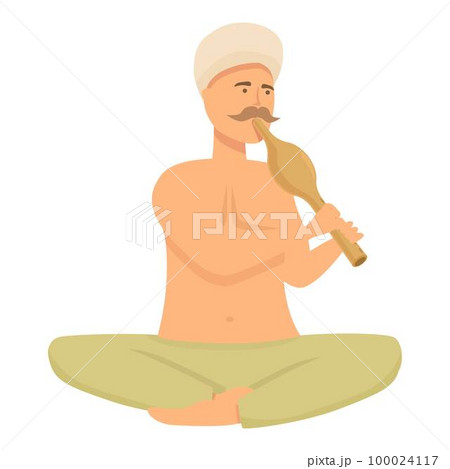 Reptile charmer icon cartoon vector. India snake. Asian care Reptile charmer icon cartoon vector. India snake. Asian care 100024117
