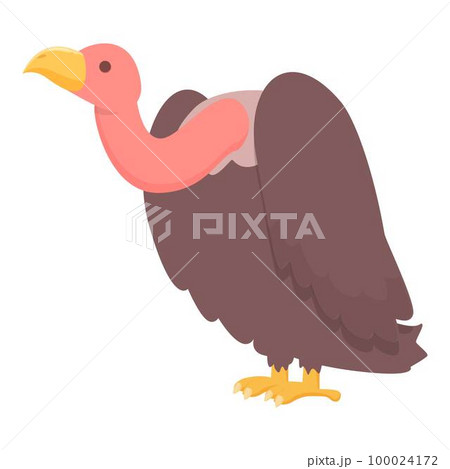 Tattoo vulture icon cartoon vector. Nature bird. Africa griffon 100024172