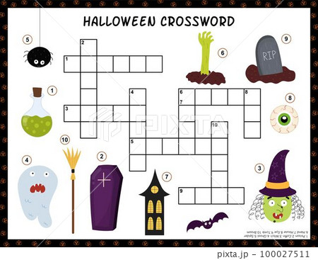 Halloween Crossword Stock Illustrations – 193 Halloween Crossword