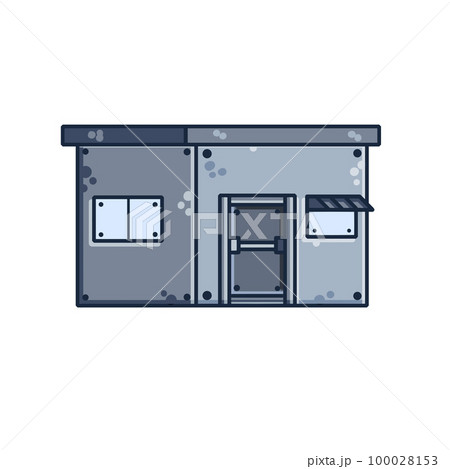 Military base. Army post. Protective building. Modern military camp. 100028153