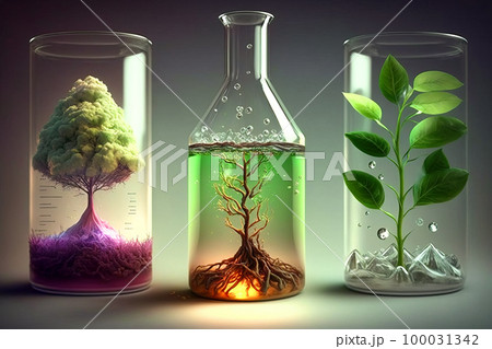 Biological technology abstract colored background 100031342