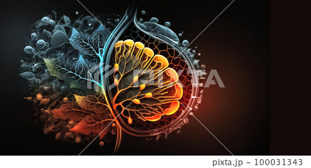 Biological technology abstract colored background 100031343