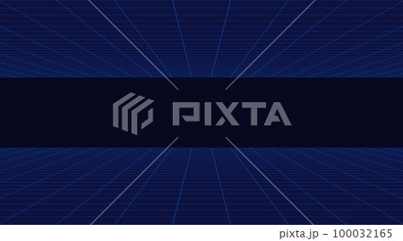 Future retro line background of the 80s. Vector futuristic synth retro wave illustration in 1980s posters style 100032165