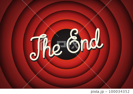 Movie ending screen background, vector illustration Movie ending screen background, vector illustration 100034352