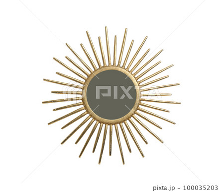 Beautiful modern mirror isolated on white. home decor 100035203