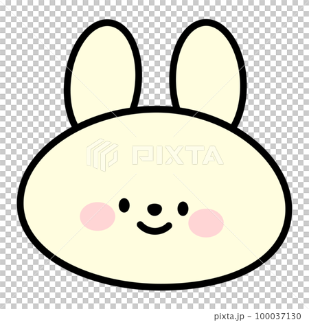 簡單可愛的兔子繪本風格插畫素材 簡單可愛的兔子繪本風格插畫素材 100037130