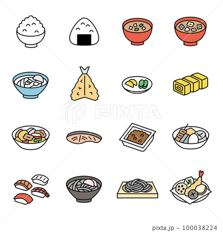和食のアイコンセット 和食のアイコンセット 100038224