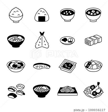 和食のアイコンセット 和食のアイコンセット 100038227