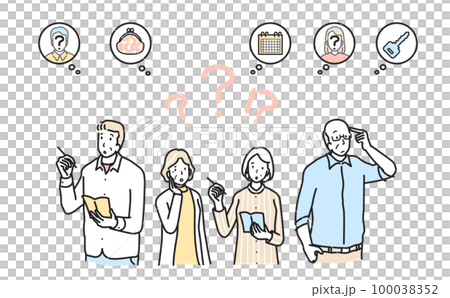 物忘れで困る人々 物忘れで困る人々 100038352