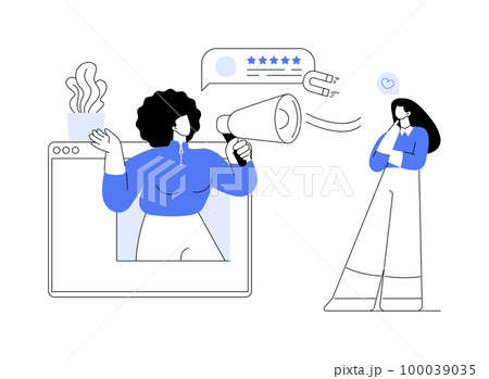 Word of mouth marketing abstract concept vector illustration. 100039035