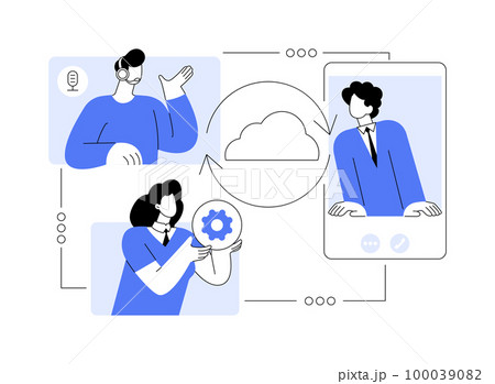 Unified communication abstract concept vector illustration. 100039082