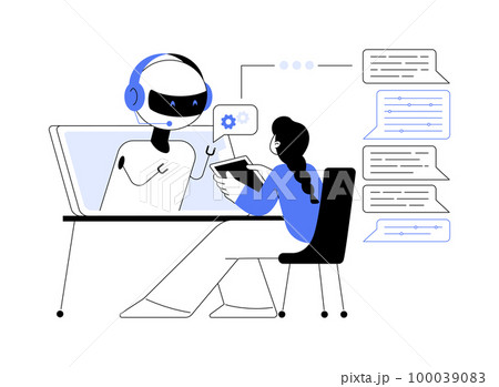 Chatbot customer service abstract concept vector illustration. Chatbot customer service abstract concept vector illustration. 100039083