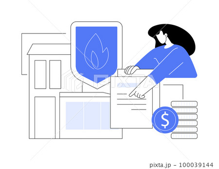 Fire insurance abstract concept vector illustration. 100039144