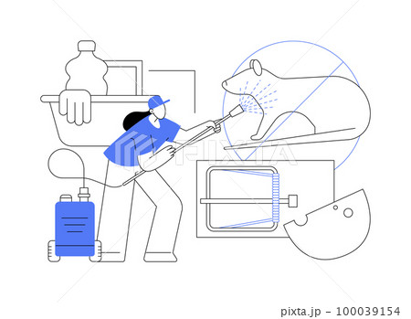 Rodents pest control service abstract concept vector illustration. Rodents pest control service abstract concept vector illustration. 100039154