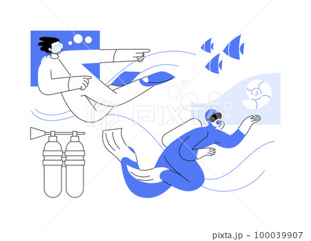 Diving school abstract concept vector illustration. 100039907