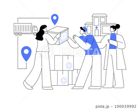 Humanitarian aid abstract concept vector illustration. 100039992