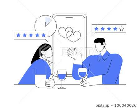 Blind date abstract concept vector illustration. 100040026