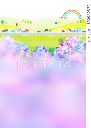 紫陽花の背景素材 バックイメージ 紫陽花の背景素材 バックイメージ 100040372