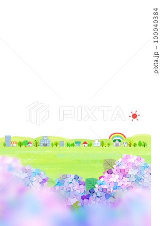 紫陽花の背景素材 バックイメージ 紫陽花の背景素材 バックイメージ 100040384