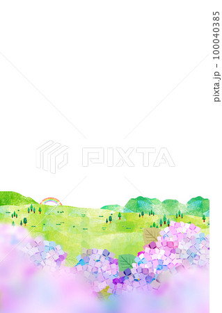 紫陽花の背景素材　バックイメージ 100040385