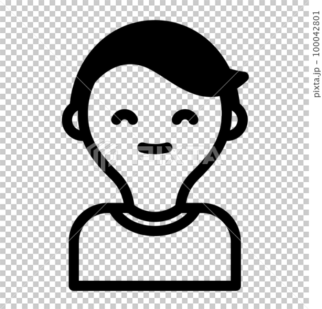 Icon smiling man 100042801