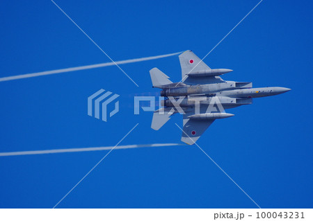 航空祭で機動飛行を行う航空自衛隊のF-15 航空祭で機動飛行を行う航空自衛隊のF-15 100043231