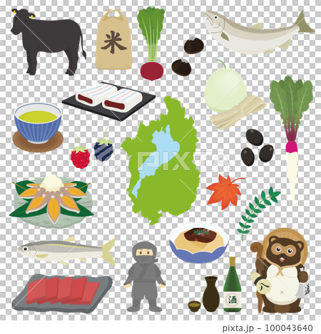 滋賀縣特產插圖集 100043640