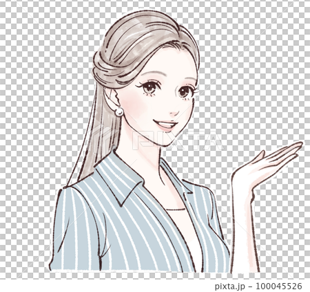 Female illustration material Female illustration material 100045526