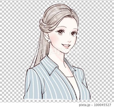 Female illustration material 100045527