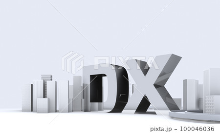 DX・デジタルトランスフォーメーション(都市・インフォグラフィック) 100046036