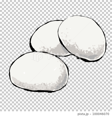 日本の丸餅 手描きイラストのイラスト素材 [100046070] - PIXTA
