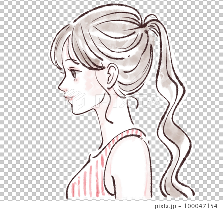 Female illustration material 100047154