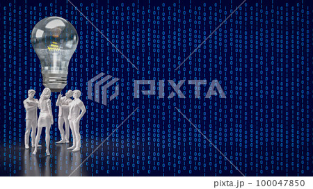 The Business Team and  light bulb for idea or Creative concept 3d rendering 100047850