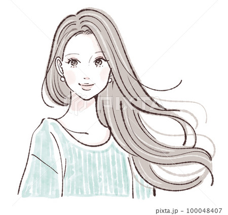 女性のイラスト素材 女性のイラスト素材 100048407