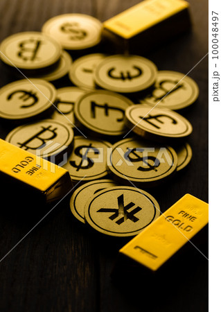 資産　お金　コイン 100048497
