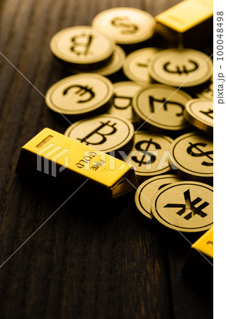 資産　お金　コイン 100048498