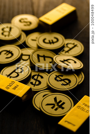 資産　お金　コイン 100048499