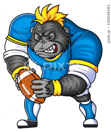 Gorilla Football Player Stock Illustration