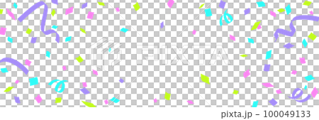 カラフルな紙吹雪が舞うおしゃれな背景素材 100049133