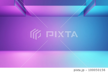 3d rendering of purple and blue abstract geometric background. Cyberpunk concept. Scene for advertising, technology, showcase, banner, cosmetic, fashion, business. Sci-Fi Illustration. Product display 3d rendering of purple and blue abstract geometric background. Cyberpunk concept. Scene for advertising, technology, showcase, banner, cosmetic, fashion, business. Sci-Fi Illustration. Product display 100050156