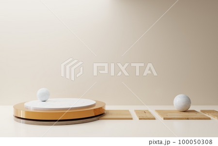 3d rendering of empty brown podium abstract minimal background. Scene for advertising design, cosmetic ads, showcase, presentation, mock up, food, fashion, kid, luxury. Illustration. Product display 3d rendering of empty brown podium abstract minimal background. Scene for advertising design, cosmetic ads, showcase, presentation, mock up, food, fashion, kid, luxury. Illustration. Product display 100050308