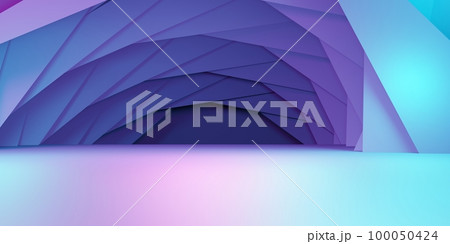 3d rendering of purple and blue abstract geometric background. Cyberpunk concept. Scene for advertising, technology, showcase, banner, cosmetic, fashion, business. Sci-Fi Illustration. Product display 3d rendering of purple and blue abstract geometric background. Cyberpunk concept. Scene for advertising, technology, showcase, banner, cosmetic, fashion, business. Sci-Fi Illustration. Product display 100050424