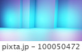 3d rendering of purple and blue abstract geometric background. Cyberpunk concept. Scene for advertising, technology, showcase, banner, cosmetic, fashion, business. Sci-Fi Illustration. Product display 100050472