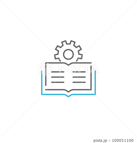 機械学習による自動文章生成のイメージアイコン素材 100051100